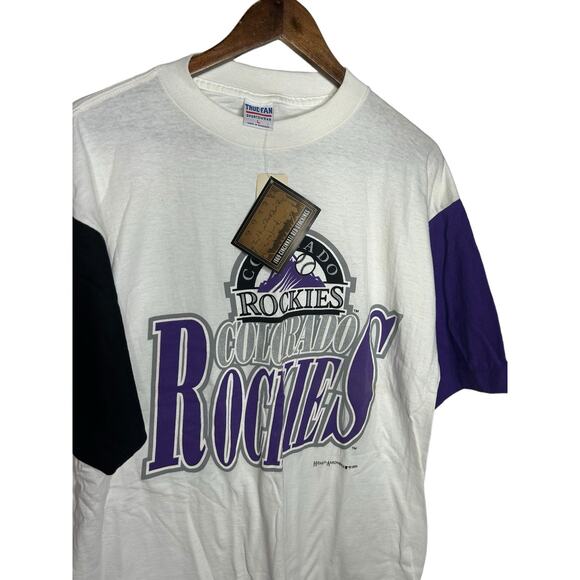 VTG True Fan 1994 Harold Arnold Colorado Rockies t-shirt size Large New - Picture 2 of 3